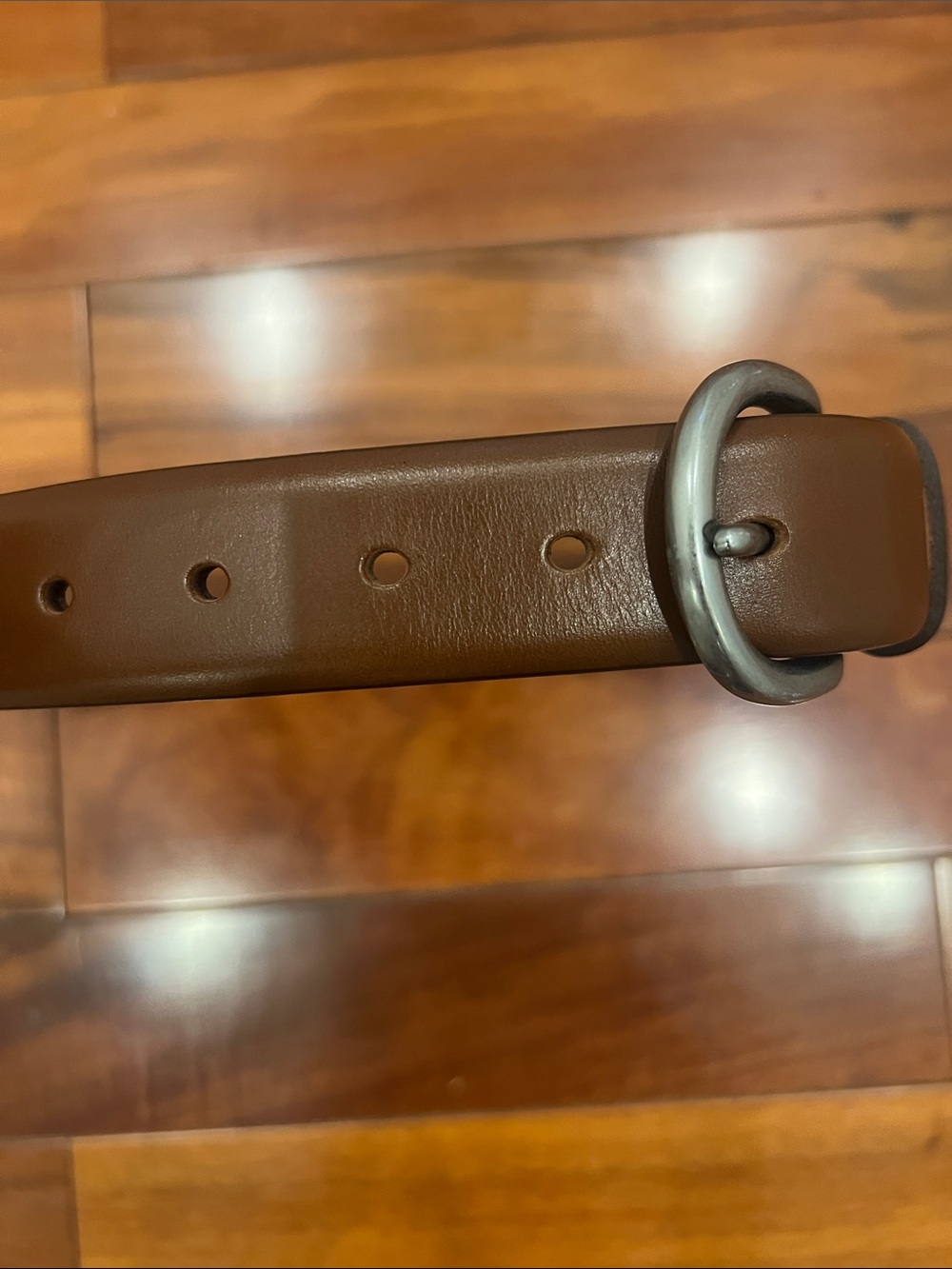 Polo by Ralph Lauren Tan Leather Men’s Belt with Silver Round Buckle NWOT